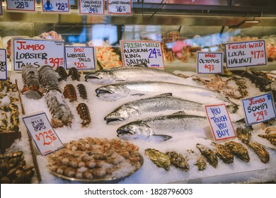 Seafood At Pike Place Market, Seattle