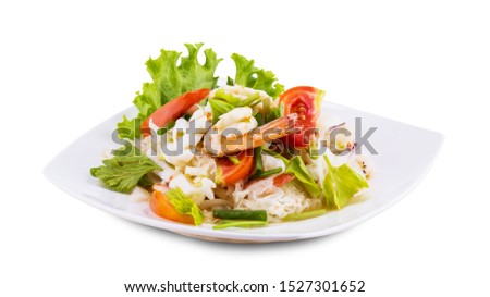 Seafood salad spicy food from Thailand Asia