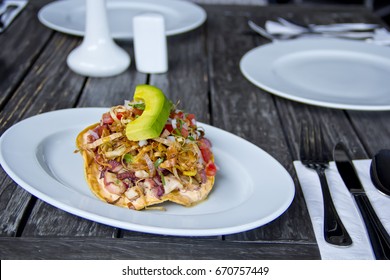 Seafood Tostada 