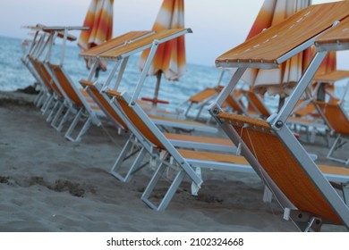 Seafront Of Riccione, Italy .