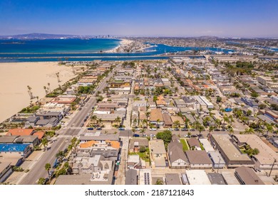 Seal Beach California Shoreline Aerial