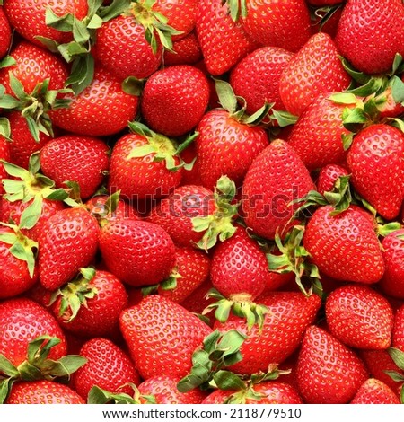 Seamless background of strawberries on flat surface. Minsk. Belarus.