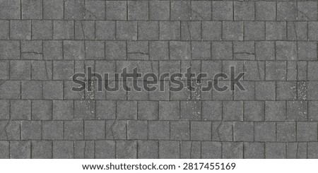 A seamless background texture of grey square stone pavers arranged in a clean grid pattern.