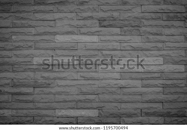 Seamless Black Pattern Decorative Brick Sandstone Stock Photo