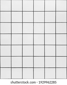 Seamless Black And White Texture Of Square Ceramic Tiles, Pattern Or Texture, Design