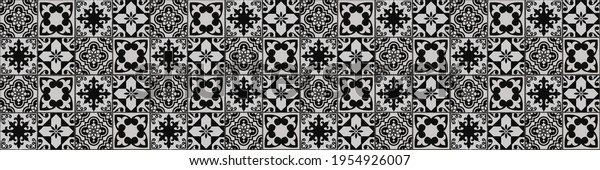 Seamless Black White Vintage Retro Geometric Stock Photo 1954926007 