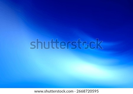 A seamless blue gradient blends from light to deep tones, creating calm,modern abstract background with smooth flowing shapes. The design suggests serenity, innovation, sense of endless possibilities.