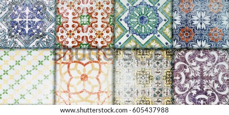 Seamless ceramic tiles wall and floor decoration patterns. Can be used for wallpaper, pattern fills, web page background,surface textures.