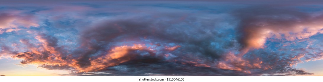 Seamless Cloudy Blue Sky Hdri Panorama 360 Degrees Angle View With Zenith And Beautiful Clouds For Use In 3d Graphics Or Game Development As Sky Dome Or Edit Drone Shot