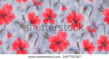 Seamless floral pattern leaf and flowers