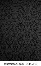 Seamless Gothic Damask Wallpaper Background