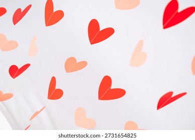 Seamless heart pattern on light background. Romantic love backdrop for Valentines Day, wedding designs, greeting cards and social media visuals