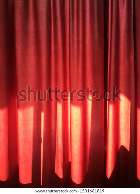 Seamless Horizontal Background Red Heavy Drapes Stock Photo Edit
