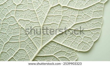 A seamless leaf vein pattern in light green set against a pale green background, providing a soft and serene nature-inspired aesthetic. Perfect for use in designs