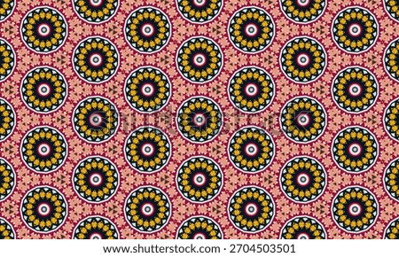 a seamless mandala pattern featuring floral and geometric shapes, perfect for textile and wallpaper designs