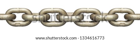 
seamless metal chain on white background