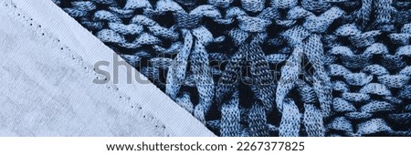 Seamless nautical pattern with rope weave and fabric back. Texture background