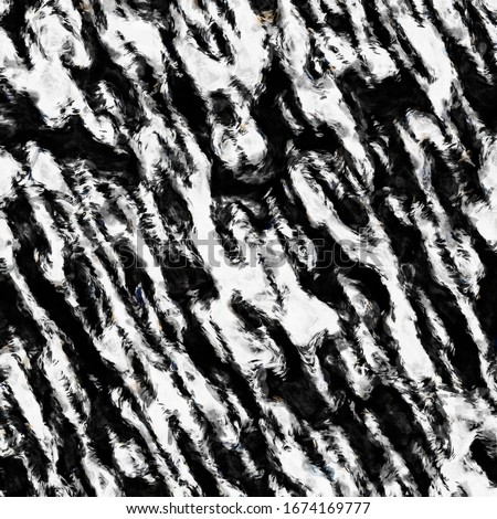 Seamless painterly artistic abstract black white texture. Imperfect brush stroke pattern background. Organic camo melange layered paint all over print. Distressed grunge modern graphic design swatch