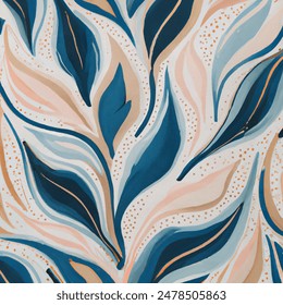 Seamless Pattern Flowing Abstract Lines Like AI-generated image ...