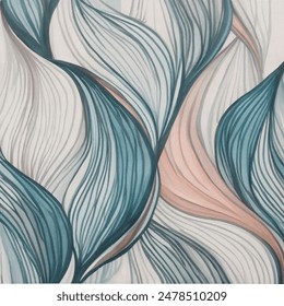 Seamless Pattern Flowing Abstract Lines Like AI-generated image ...