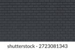 Seamless pattern of dark gray rectangular roof shingles providin
