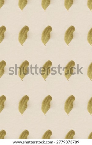 Seamless Pattern of Dried Botanical Leaves on Cream Linen Fabric - Tilable Organic Background for Web and Print Design