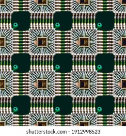 Seamless pattern electronic composition, made from the processor.
