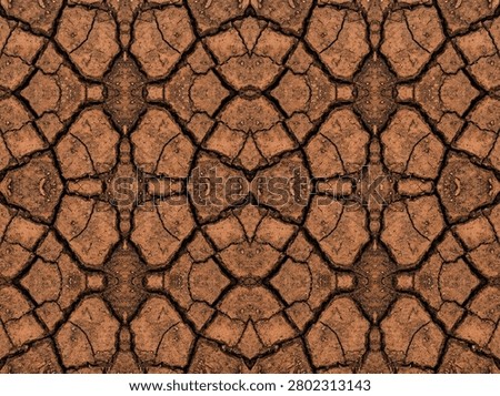 Seamless pattern of parched earth pattern texture