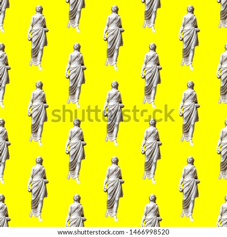 Seamless pattern. Renaissance statue Use for t-shirt, greeting cards, wrapping paper, posters, fabric print.