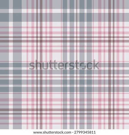Seamless Plaid and Tartan Pattern Set, Pastel Checkered Fabric Texture Backgrounds