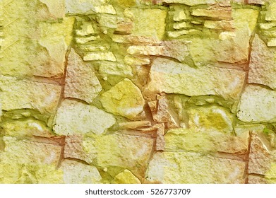 Seamless texture, background, stone lined with granite walls. sandstone. stone background wall.  Facing Stone