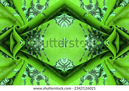 seamless texture Deer silhouette print green cotton fabric, Modern decor, Textile art, Design, Modern futuristic painting. Texture, background, pattern