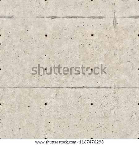 Seamless texture of grey concrete wall. Tilable pattern made of urban material. Ready to be used in games and 3d modelling.