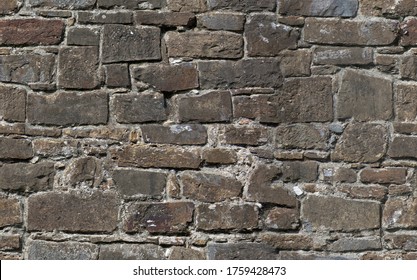 Seamless Texture Of Old Stone Wall Of Fortress