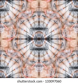 Seamless tileable background for wallpapers, wheels fractal pattern
