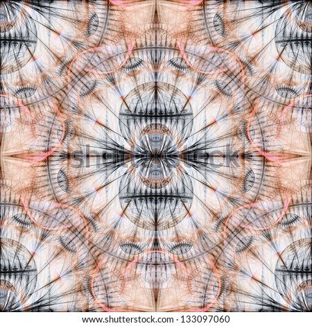 Seamless tileable background for wallpapers, wheels fractal pattern
