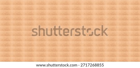 Seamless Waffle Cone Pattern Texture Background, Abstract Geometric Square Grid Food Surface in Light Brown and Beige