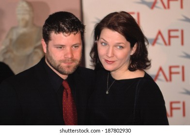 Sean Astin And His Wife At The American Film Institute Awards, 1/05/2002, Beverly Hills, CA