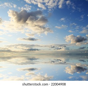 sea-piece on a background beautiful sky