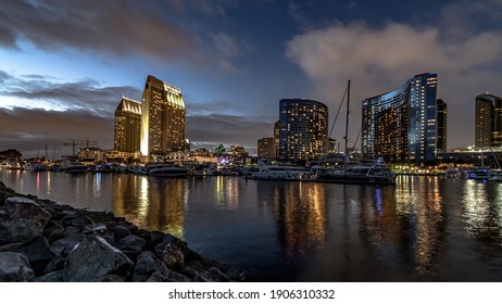 Seaport Village San Diego At Night