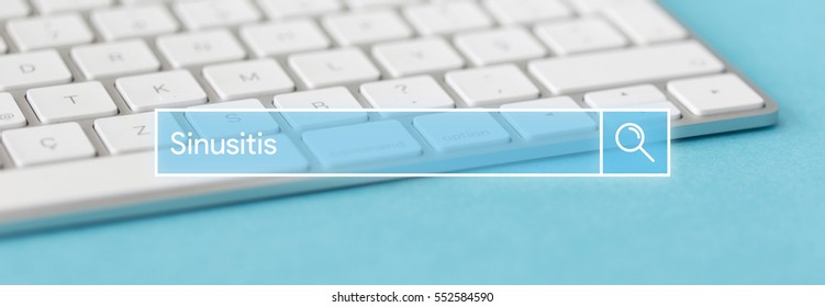 Search Engine Concept: Searching SINUSITIS word on internet