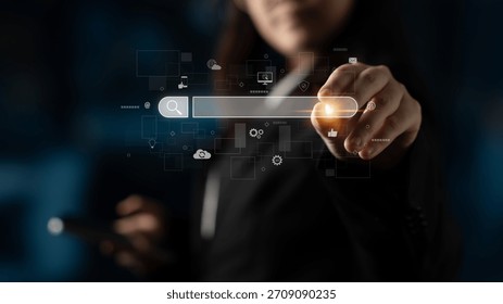 Search engine interface for accessing digital information and online data. Search engine finds data, search engine supports research, drives marketing, search engine improves SEO. Latch