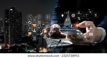 A search engine optimization expert manages SEO with social media content and website advertising.