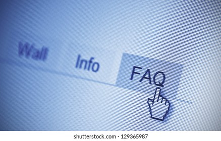 search FAQ button in browser