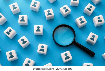 Search for new job applicants. Human resources. Headhunter. Recruiting, staffing. Hiring best talented professional candidate for a vacant job position. Employment agency - Shutterstock ID 2291728503