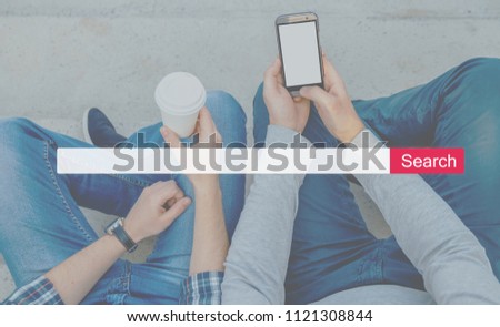Search Seo Online Internet Browsing Web Concept. Website WWW Search Bar Magnifying Glass Graphic