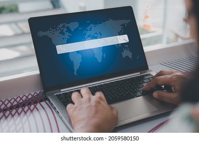 searching and find what they are interested internet world wide web. Technology search engine optimization, searching information data on internet networking concept, data protection.