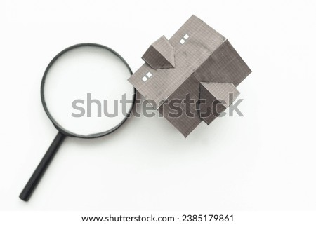 Searching house - Isolated on White Background