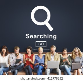 Searching Magnify Browsing Search Engine Optimization Concept