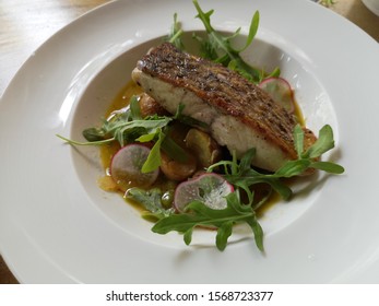 Seared Sea Bass Fillet With Salad